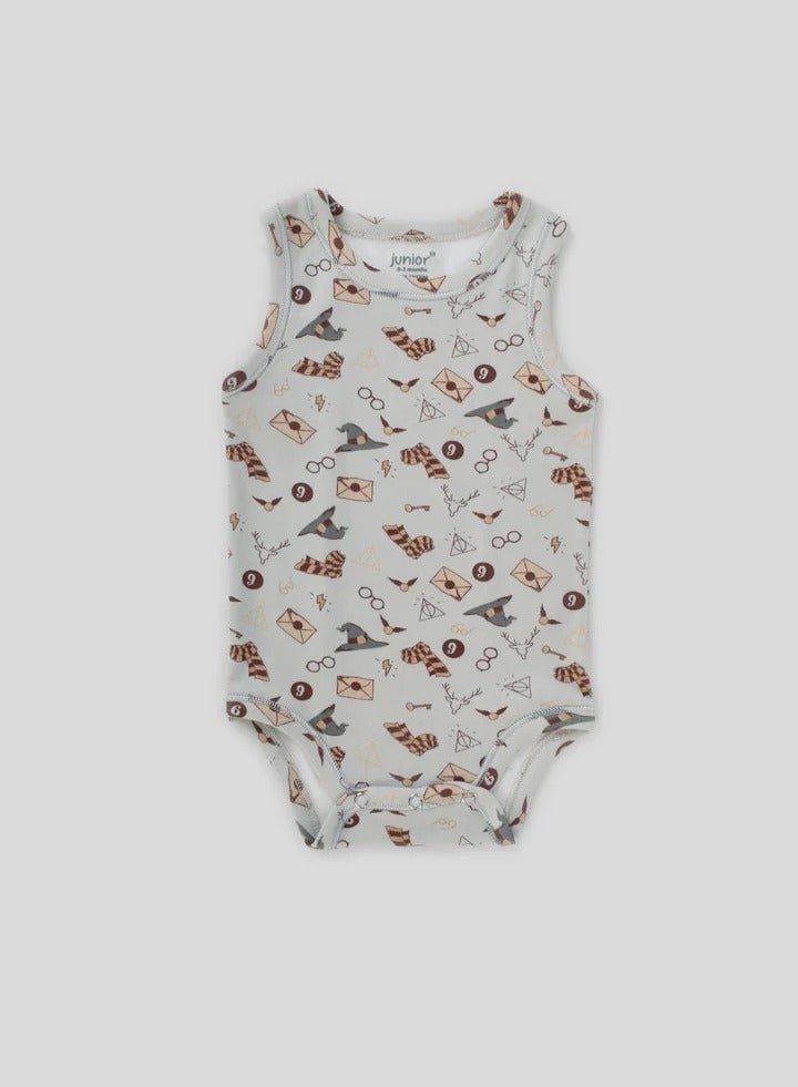 Junior Sleeveless Bodysuits 6-Pack, Pirate & Playground Prints, Striped & Solid Colors, 100% Cotton - Baby Boy - Image 4